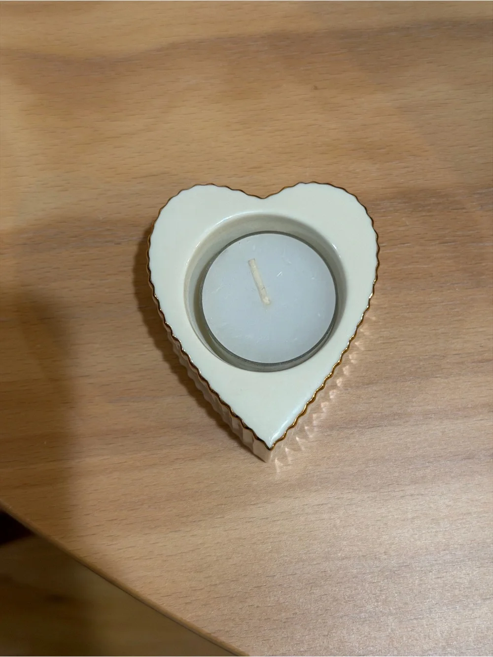 Lenox Ivory Heart-Shaped Votive Candle Holder